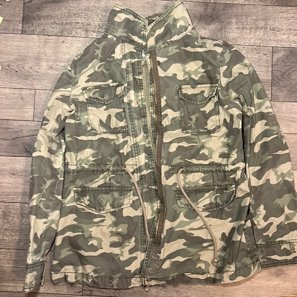 Old Navy, camouflage drawstring waist jacket